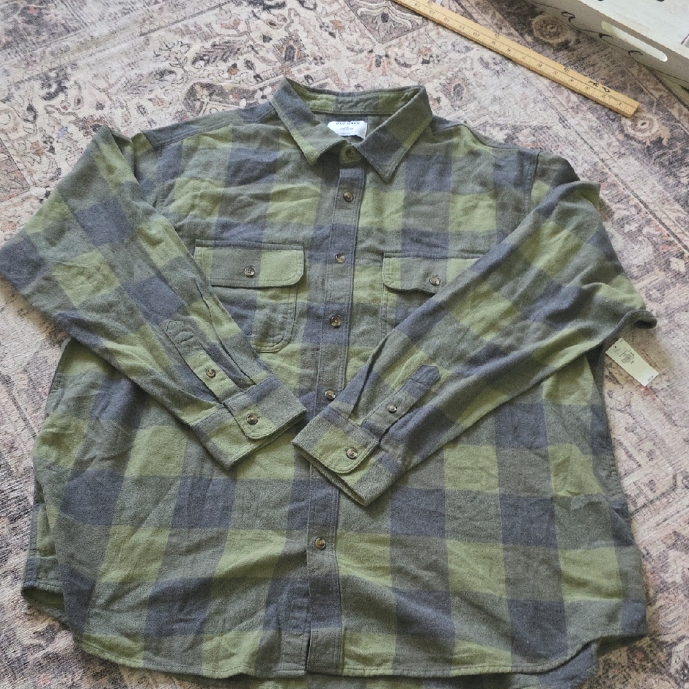Green and Black Plaid Unisex Shirt